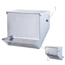 Rabbit Hay Feeder with Lid Automatic Food Dispenser Bowl for Bunny Guinea Pig Hamster Ferret Bird