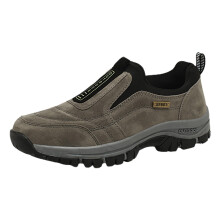 Men's Waterproof Hiking Shoes, Windproof NonSlip Trekking Boots, Lightweight Comfortable Outdoor Walking Footwear for Camping Khaki UK 8