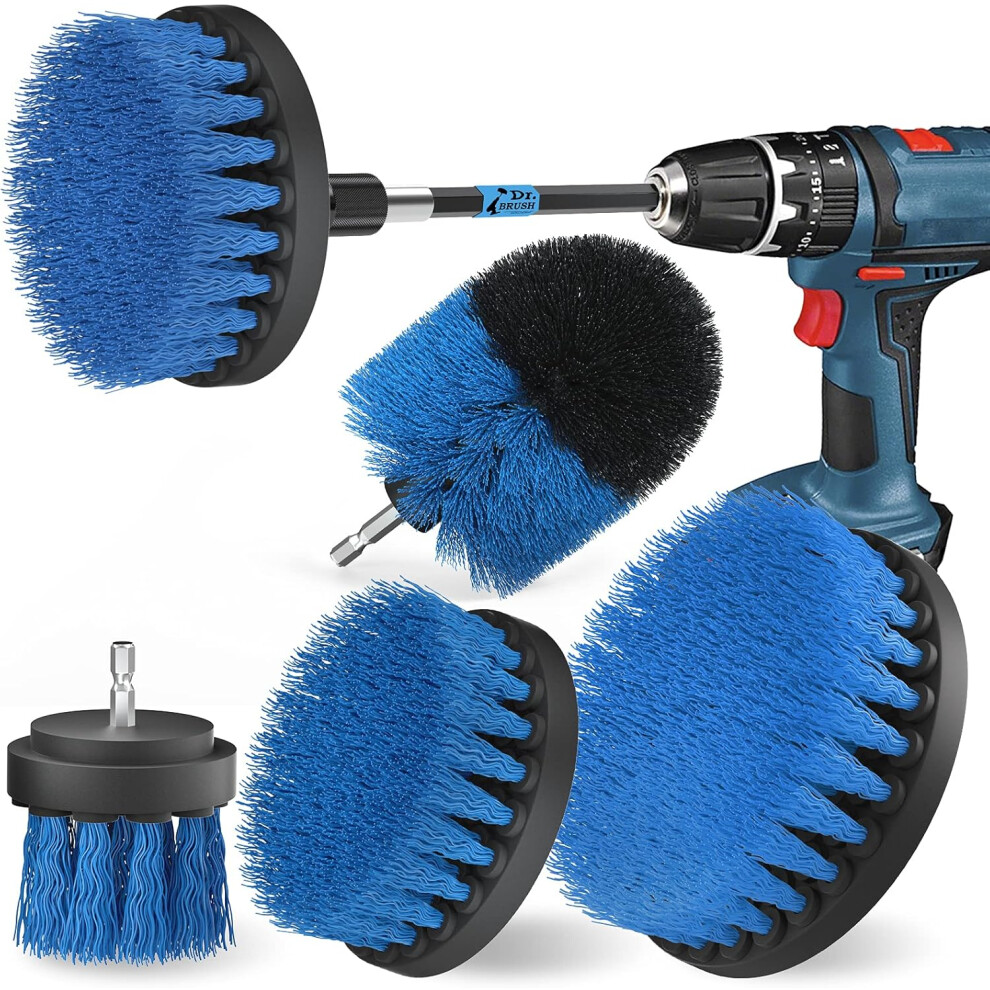 Drill Brush Attachment Set, Power Scrubber Cleaning Kit With Extendable Attachment For All-Purpose Cleaning, Ideal For Car Detailing, Bathroom Surface 9454554803418