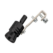 Universal Car Exhaust Muffler Tip Turbo Sound Whistle Simulator for Modified Vehicles (Black, L)