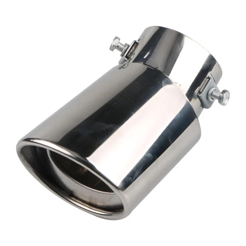 Car Exhaust Muffler Tip Universal Chrome Round Stainless Steel Tailpipe With Mirror Polished Finish 9119770374448