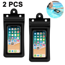 Funda impermeable para teléfono con pantalla HD y función de disparo, funda protectora flotante para natación y surf, cordón ajustable, diseño