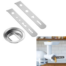 Biscuit Maker Attachment for Meat Grinder Stainless Steel with 8 Shapes, Fits Food Processor