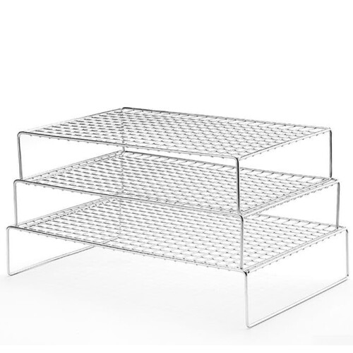3Tier Stainless Steel Cooling Rack Set, OvenSafe Stackable Baking Rack for Cakes and Cookies