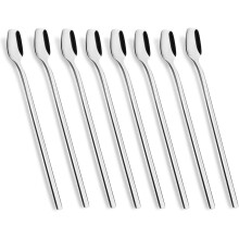 Elegante, moderne Löffel aus hochwertigem Edelstahl für lange Haltbarkeit, ergonomisches Design für bequemen Griff und einfache Reinigung.