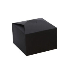 Kraft Paper Cake Boxes 24pcs Black Square Gift Candy Packaging for Wedding Birthday Party 9x9x6cm