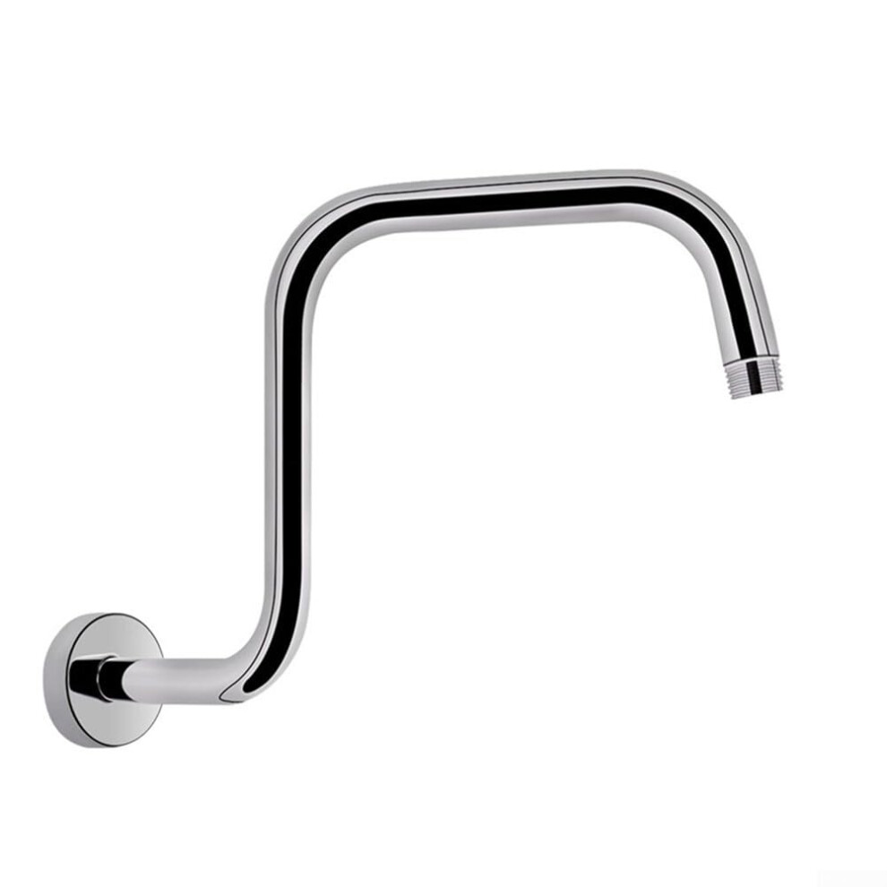 S Shaped Shower Head Extension Arm With Flange Ceiling Mount Long Gooseneck For Bathroom 9001264560317