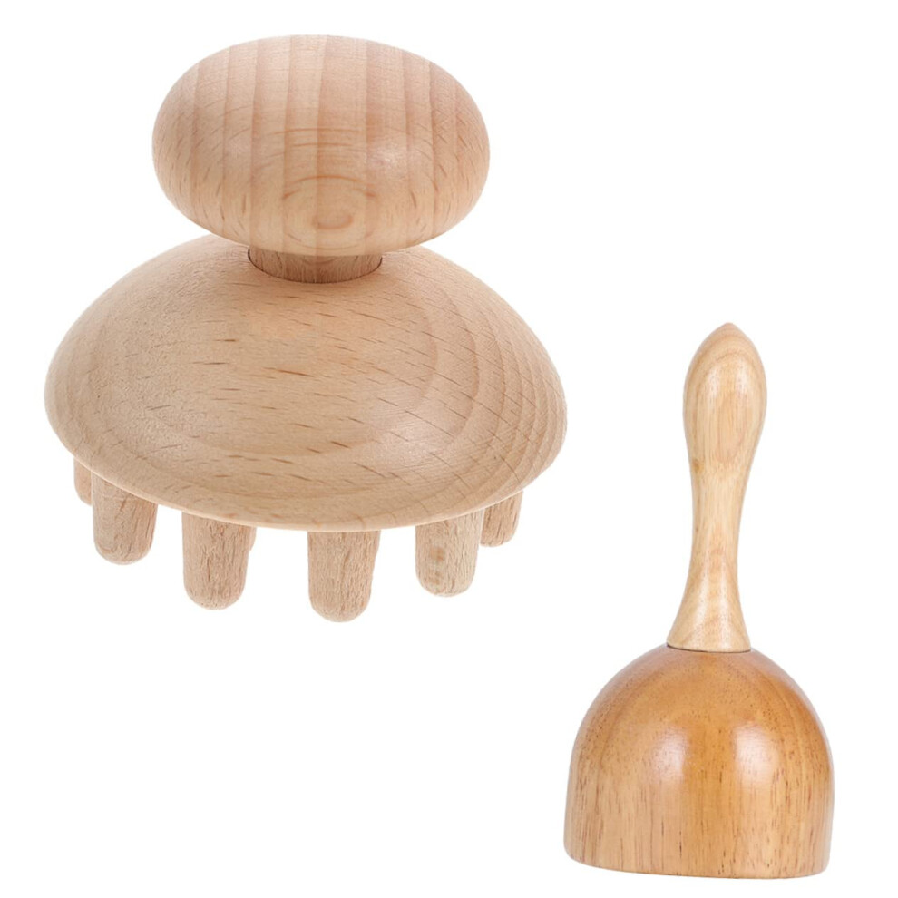 Wood Therapy Cup with Ergonomic AntiSlip Grip for Lymphatic Drainage, Back and Neck Massage