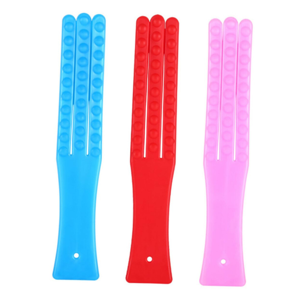 3pcs Meridian Beat Massage Hammer with Triple Pat for Back Therapy and Acupoint Relaxation