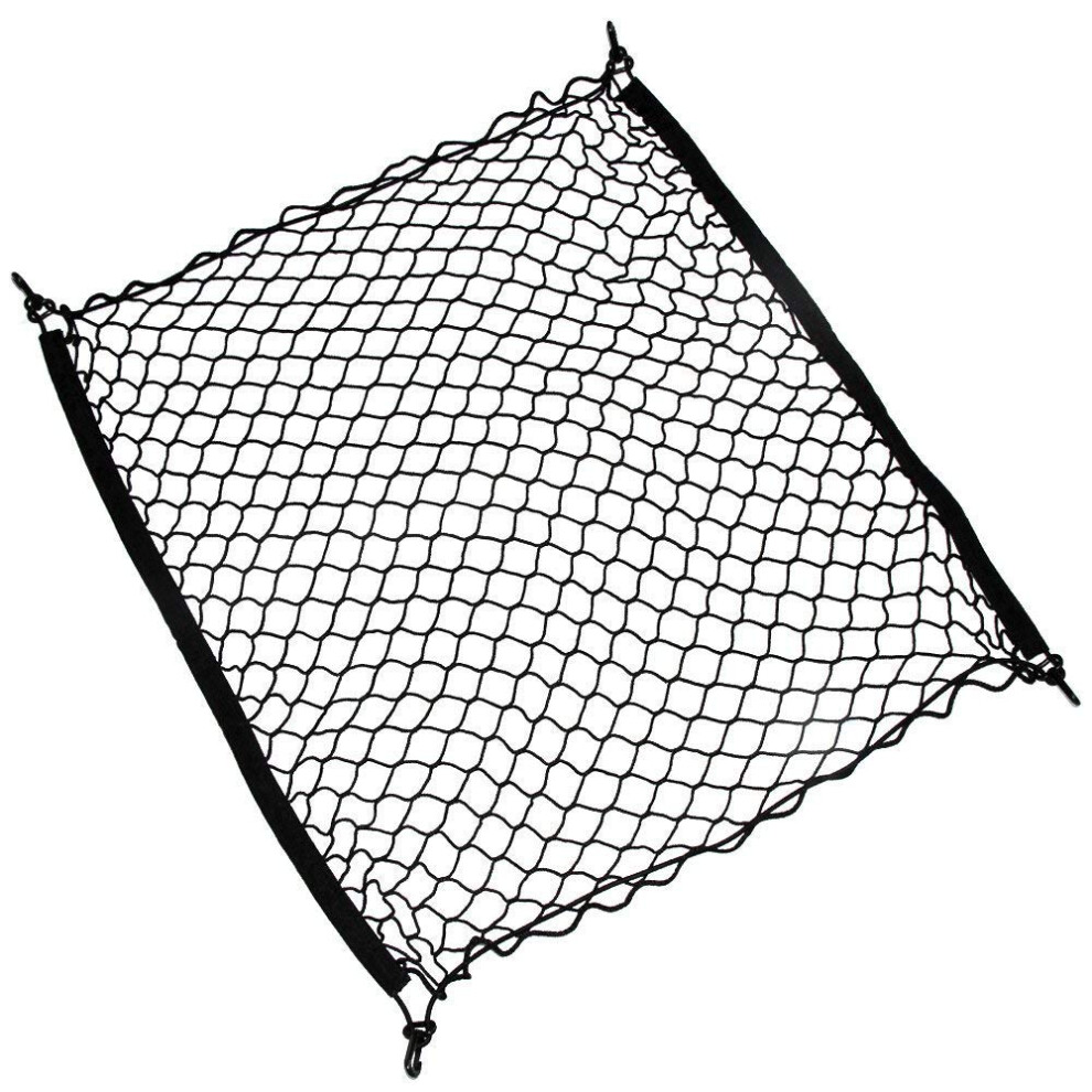 Car Seat Back Storage Net 100X100cm Universal Rear Cargo Trunk Organizer For Luggage And Tools 9323874606484