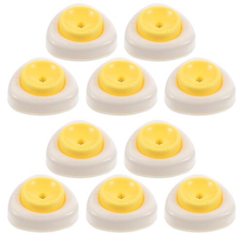 10pcs Egg Piercer Tool with Sturdy Plastic Base and Safety Lock for Kitchen Breakfast Prep