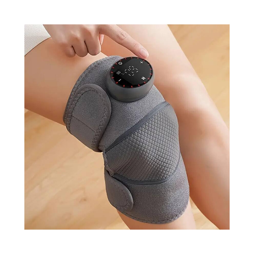 Knee Massager with Heat and Vibration for Arthritis Pain Relief, Cordless Heated Knee Brace