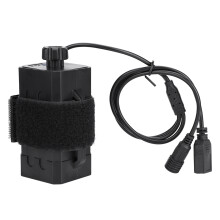 Wasserdichte Aufbewahrungsbox für Powerbank-Akkus mit Leistungsanzeige, wiederaufladbarem Akkufach mit DC- und USB-Anschluss sowie