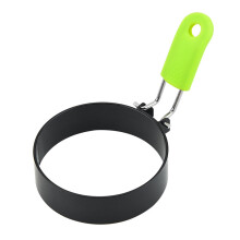 Egg Ring Stainless Steel Nonstick Mold with Cool Touch Handle for Omelettes and Patties Green