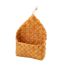 Wall Hanging Planter with Natural Wicker Storage Basket for Indoor Flowers and Rustic Wall Decor