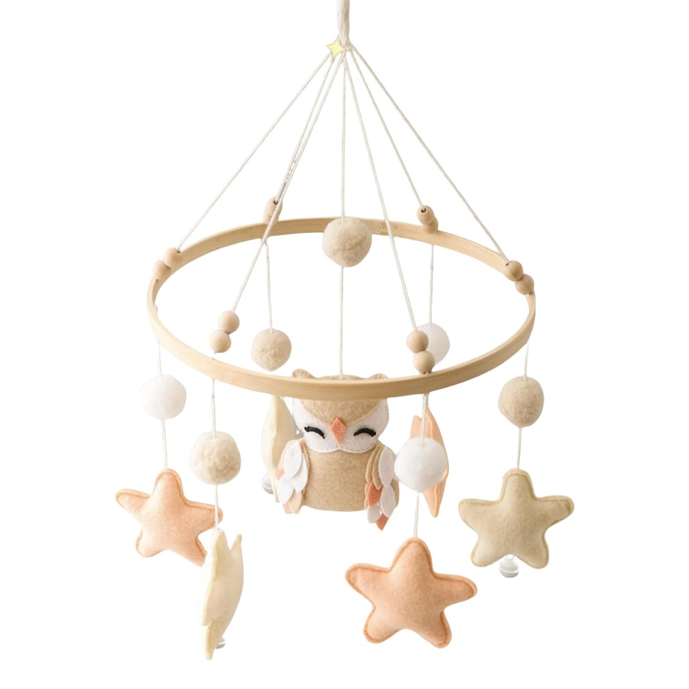 Baby Crib Mobile with Soft Sensory Toys – Neutral Nursery Decor for Infant Sleep and Development