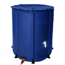 100L Collapsible Rainwater Collection Barrel with Stand, LeakProof Rings and Mesh for Garden