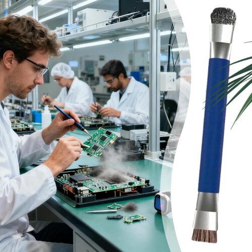 Anti Static Brush with Precision DualHead for PC Laptop Electronics Dust Removal Blue 1
