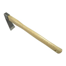 Japanese Garden Tool, Heavy Duty Hand Hoe, Stainless Steel Blade Resistant to Rust and Deformation, Ergonomic Wooden Handle for Increased Strength and