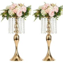 Luksuriøse krystallblomstervaser, bryllupsborddekorasjoner, elegant stativ med imitert krystall, solid konstruksjon for arrangementdekor, enkel å