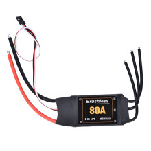 Børsteløs ESC-hastighetskontroller for RC-drone, BEC-regulatorer med 80A utgangskapasitet og flere beskyttelsesfunksjoner kompatibel med 2-6S