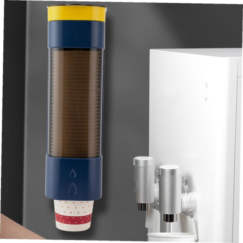 Wall Mounted Cup Dispenser Pull Type Paper Cup Holder No Drill for Kitchen Office Water Cooler 1