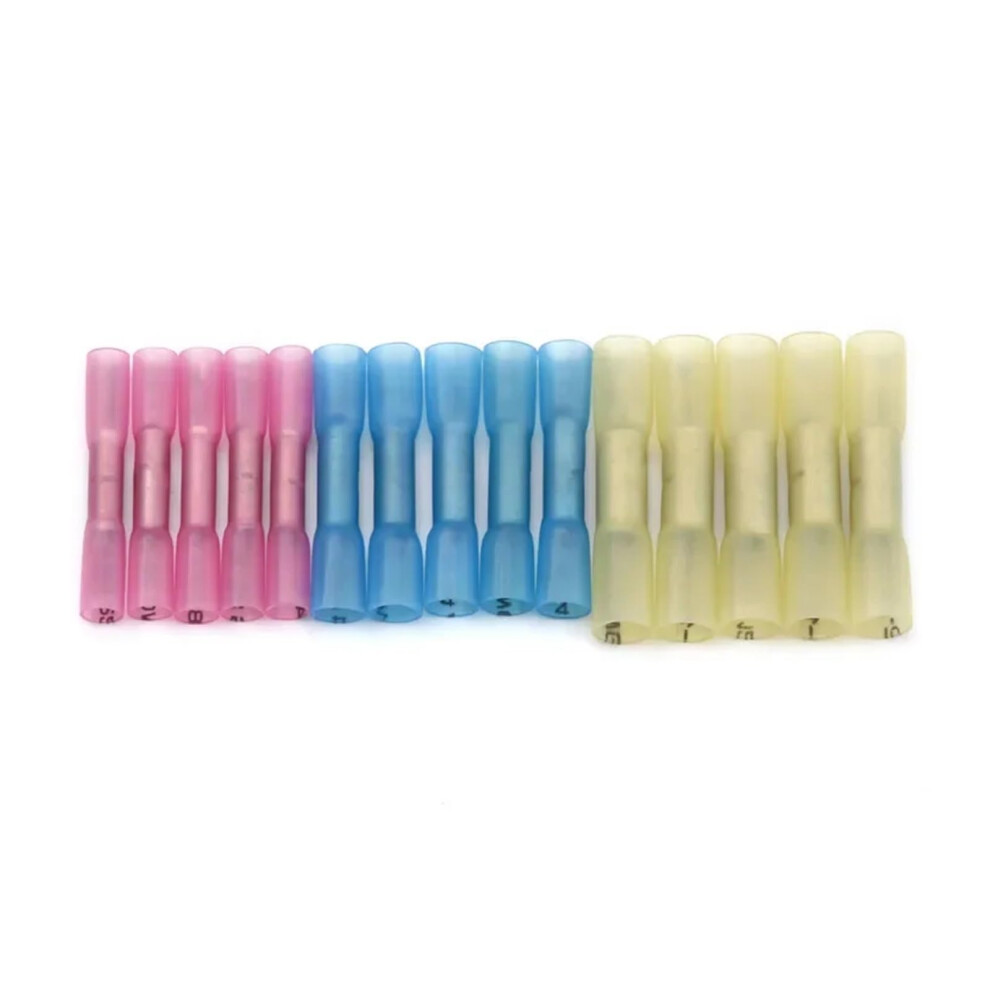 Heat Shrink Butt Connectors Kit For Electrical Wire Splice Crimp Terminals Awg 2210, 30Pcs Mix Color 9323874609065