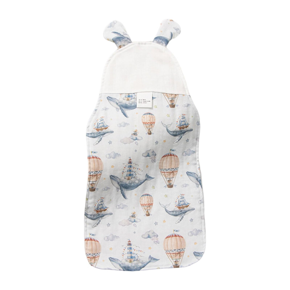 Baby Sweat Towel with Absorbent Backrest, Cartoon Design for Infant Toddler Kindergarten Use