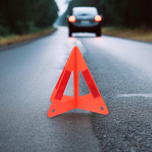 2 Sets Emergency Warning Triangles Reflective  Visibility for Car and Vehicle Breakdown Safety 1