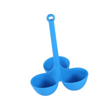 Silicone Egg Poacher with Handle for Breakfast Cooking, Nonstick and Dishwasher Safe