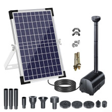 10W Solar Powered Garden Fountain Pump for Bird Bath and Pond, 1000L/H Flow, Adjustable Spray