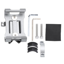 Telefoonhouder voor scooters, compatibel met digitale camera's, houder van aluminiumlegering met siliconen pads en CNC-precisieproductie voor