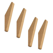 Ganchos de pared de roble, diseño minimalista, ganchos de madera resistentes para abrigos, perchas decorativas de pared, ganchos multifuncionales