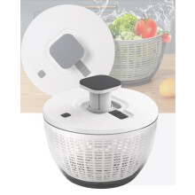 Electric Salad Spinner USB Rechargeable Large 6L BPA Vegetable Dryer for Greens and Fruits