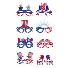 Decorațiuni patriotice, ochelari de soare cu steagul american pentru sărbători, recuzită pentru petrecerea „Curcubeu Pride”, ochelari de