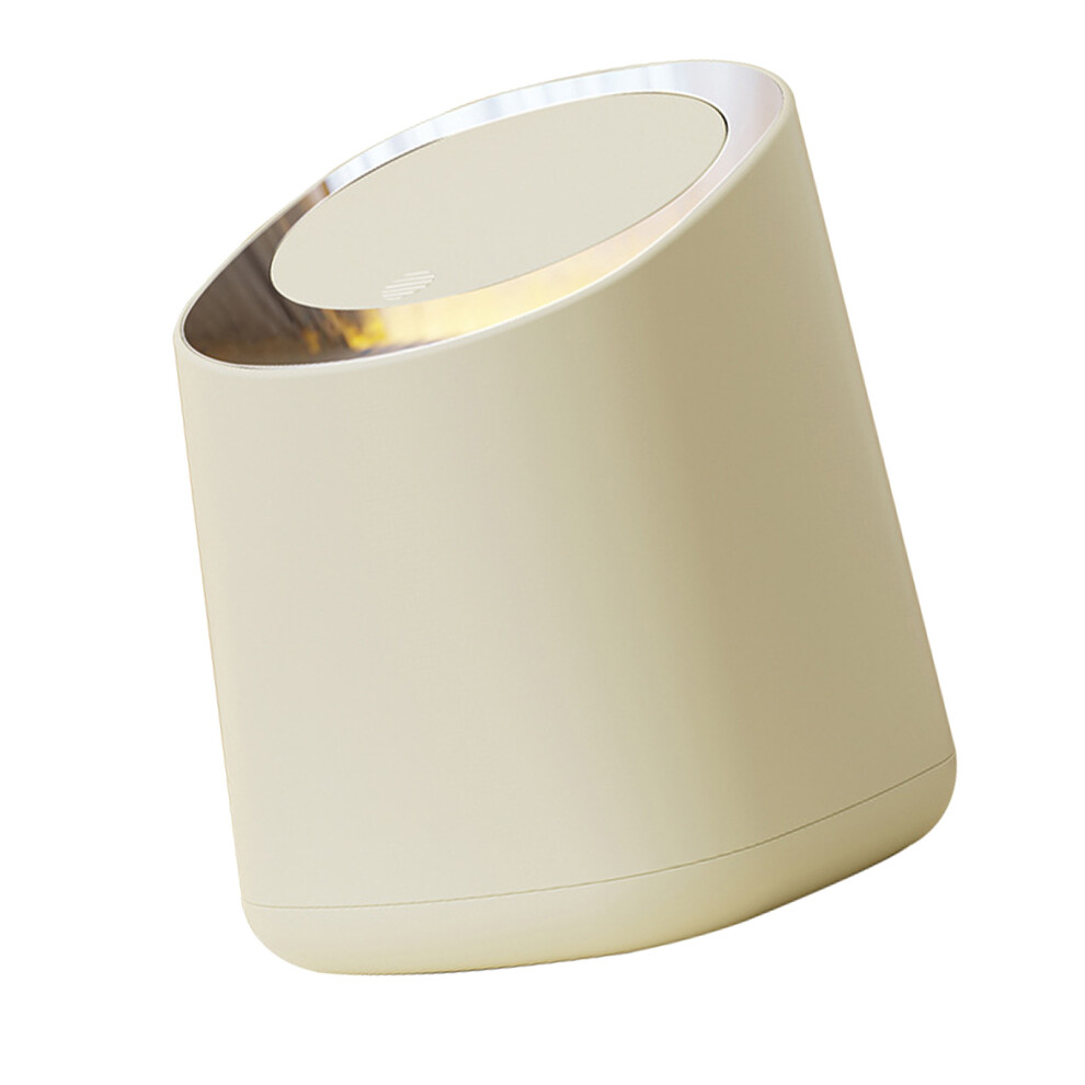 Premium Plastic Trash Can With Push Button Lid, Environmentally Friendly Odorless Garbage Bin For Multi Scenario Use Large Capacity Beveled Opening De 9454554824079