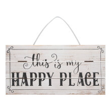 Πινακίδα «Happy Place» εμπνευσμένη από το αγρόκτημα, αδιάβροχη για διαρκή ομορφιά σε