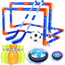 Monte um campo de futebol em qualquer lugar, brinquedo de futebol flutuante, brinquedos para crianças para uso interno e externo, conjunto de