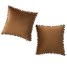 Farmhouse Boho Vintage kussenslopen, zacht fluweel met verborgen rits, set van 2, donkergroen, 45 x 45 cm, prachtig chic design voor de woonkamer,