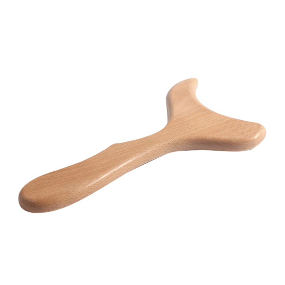 Wooden Gua Sha Massage Tool with Ergonomic Curved Design for Muscle Relief at Home or Travel