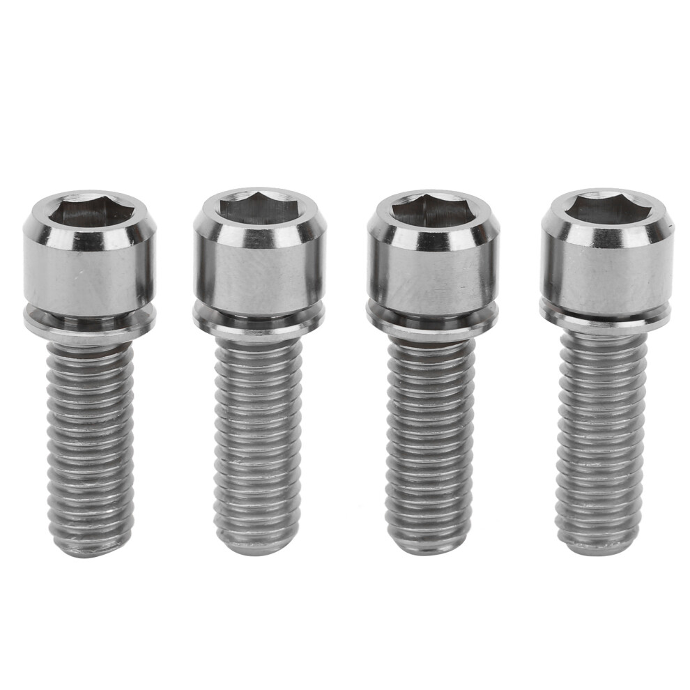 Hex Bolts With Washer For Bicycle, Lightweight Titanium Alloy Fasteners For Road And Mountain Bike, High Strength Will Not Rust Bolts, Durable Aerospa 9088816415561