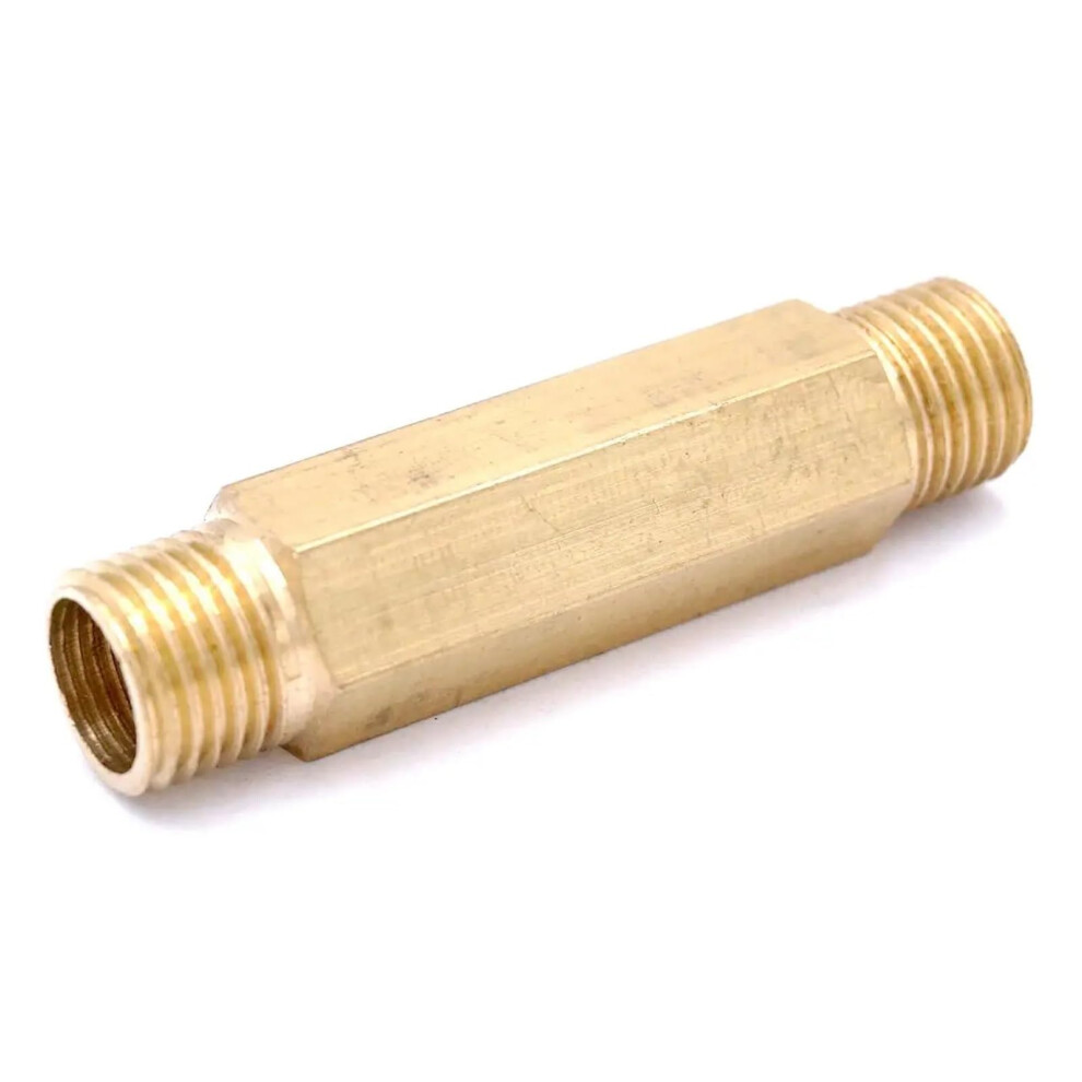 1/4 Inch Bsp Brass Male Connector Coupler 60Mm Hex Secure Leak Pipe Fitting 9339159825488