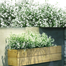Kunstige udendørs blomster til havedekoration, UV-resistente, langvarige, livlige plastik-kunstblomster med realistisk tekstur og vejrbestandig