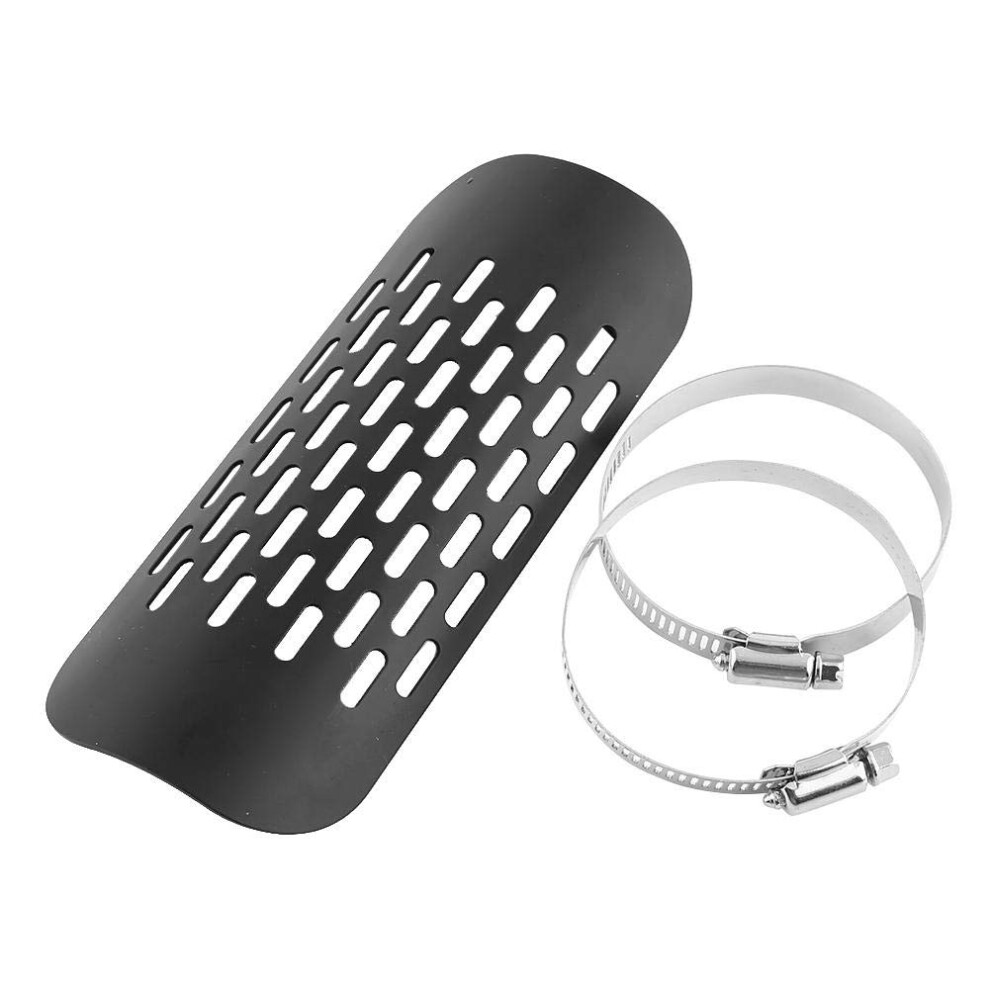 Universal Motorcycle Exhaust Heat Shield Cover For Muffler Pipe Protection, Black 9119770381873