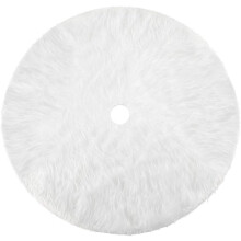 Pluche kerstboomrok, elegant ontwerp, witte imitatiebontmat met goede dichtheid en kwaliteitsgevoel voor kerstdecoratie in huis, geschikt voor