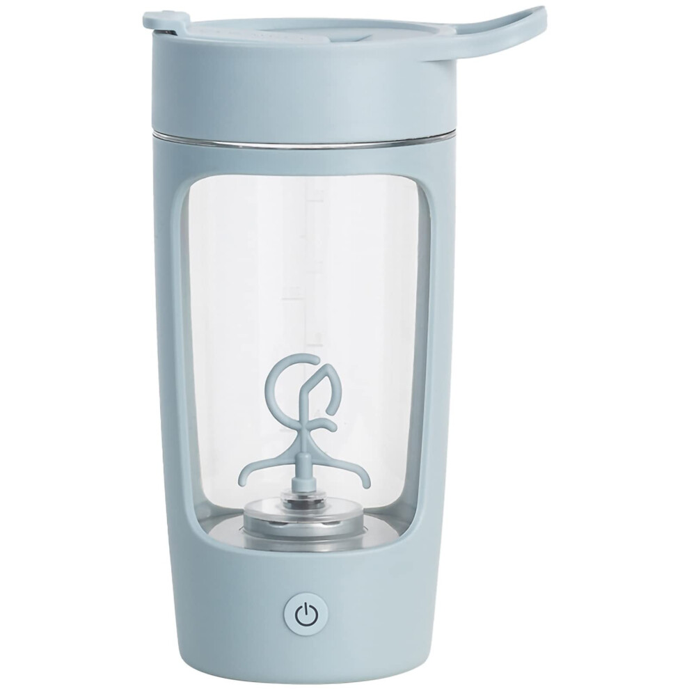 Blue Protein Shaker Bottle With TypeâC Automatic Mixer, Portable 1200Mah Cup For Protein Powder And Coffee (Blue)
