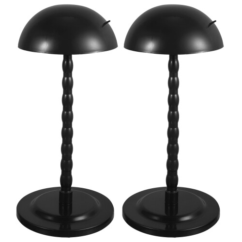 2Pcs Suporte Para Peruca E De Plástico Preto, Ideal Para Salões