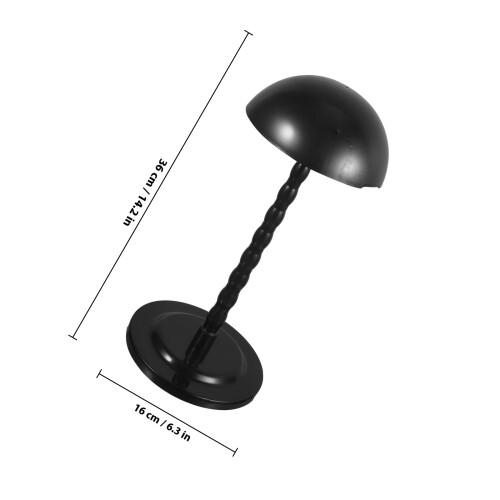 2Pcs Suporte Para Peruca E De Plástico Preto, Ideal Para Salões 1