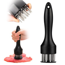 Stainless Steel Meat Tenderizer Tool with Sharp Needle Blades for Steak, Beef, Poultry and BBQ Cooking