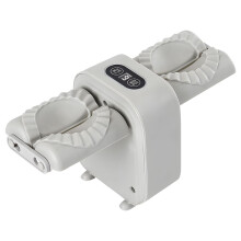 Automatic Dumpling Maker Machine with Dual Head Dough Press, Electric and Manual Modes, USB Powered for Home Kitchen